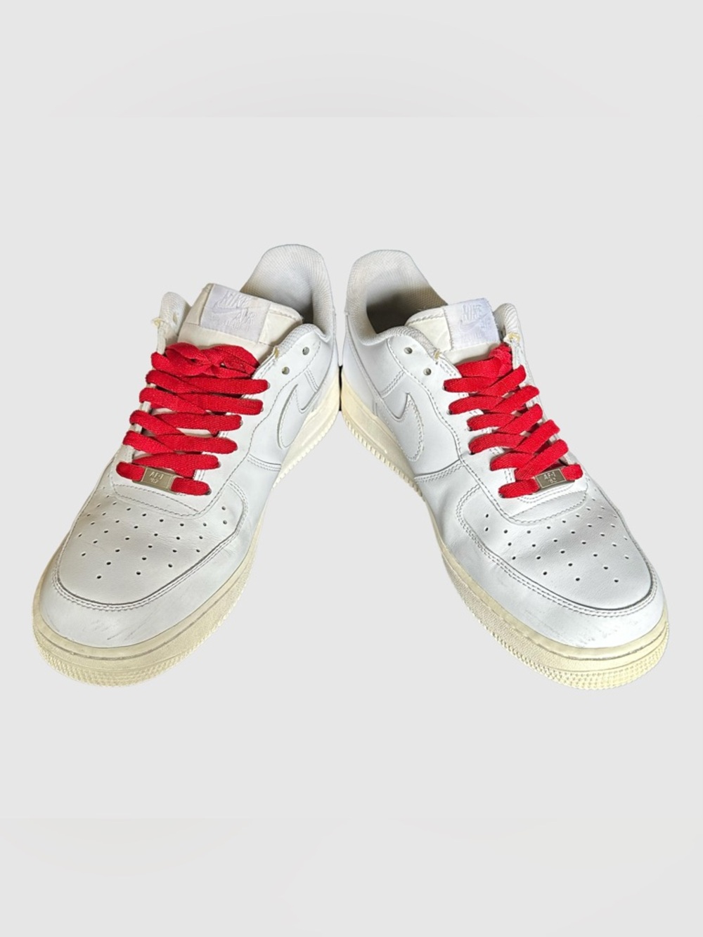 Nike Air Force 1 Low White w/ Red Laces - Size 11